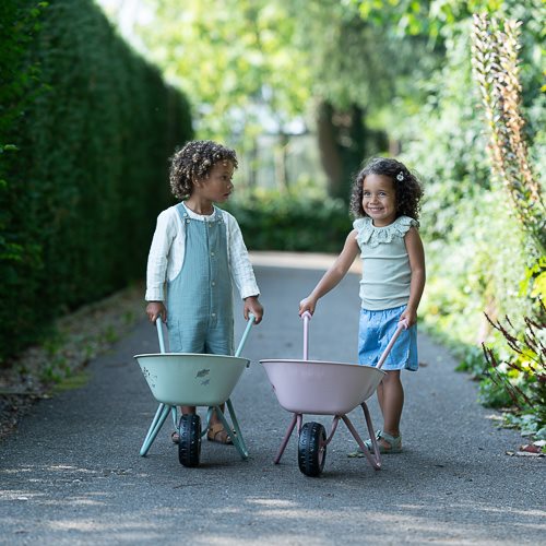Wheelbarrow - Pink - Fairy Garden  Wheelbarrow - Pink - Fairy Garden