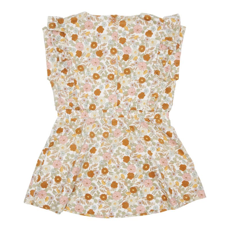 Kleid ärmellos Cord Vintage Kleine Blumen  Kleid ärmellos Cord Vintage Kleine Blumen