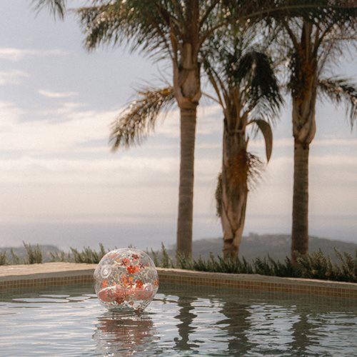 strandbal-3d-figuur-pink-flowers strandbal-3d-figuur-pink-flowers