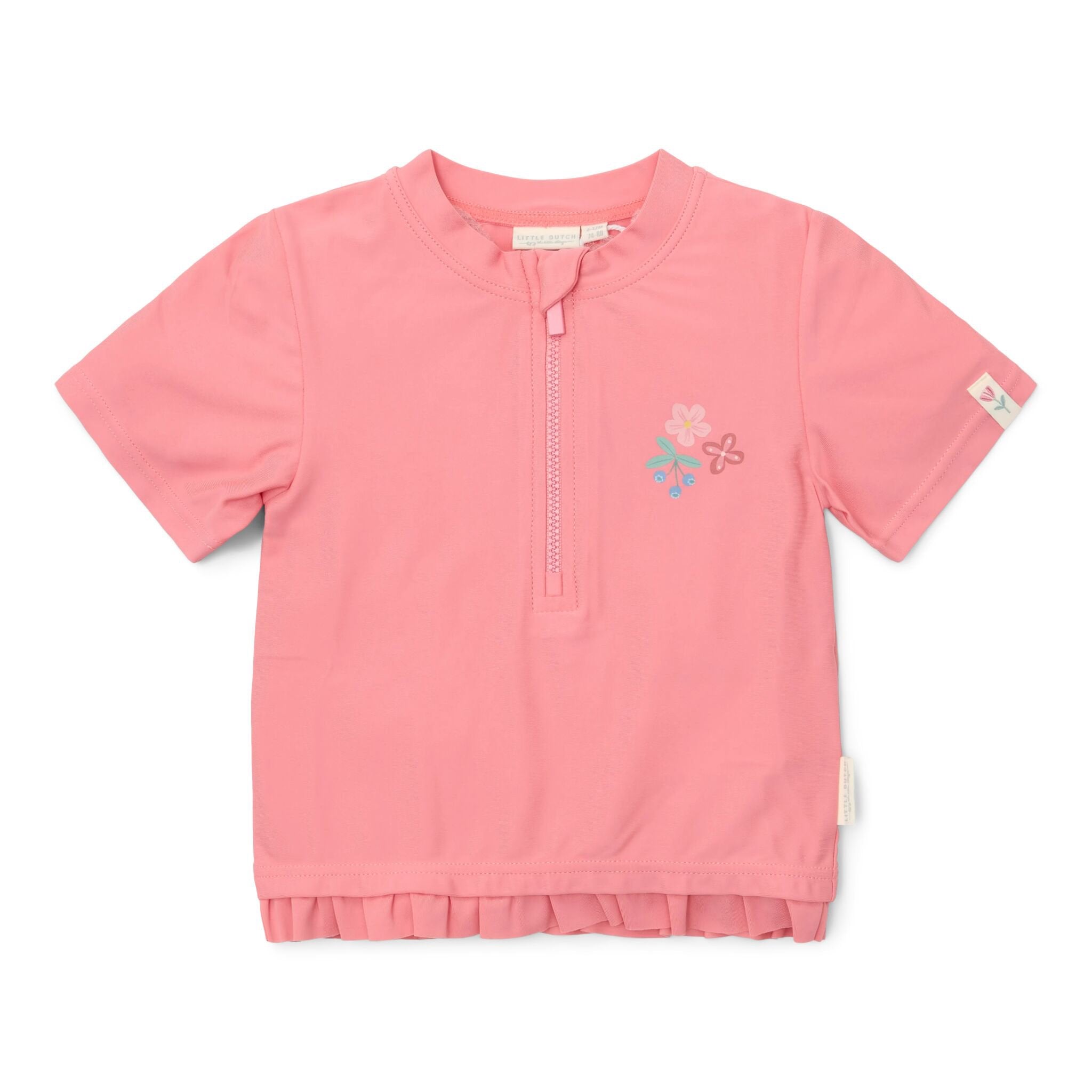 Swim shirt short sleeve - Pink - Sunny Flowers  Swim shirt short sleeve - Pink - Sunny Flowers