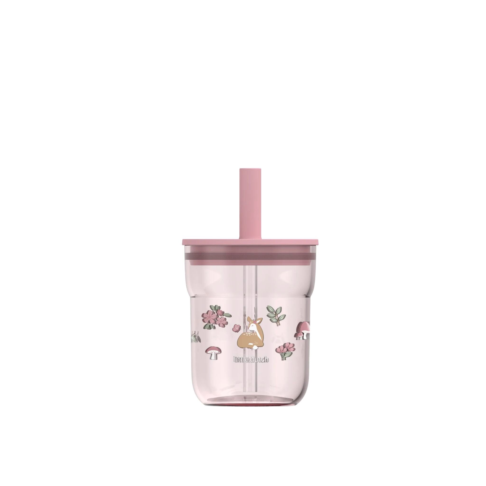 Kinderglas 250 ml Mit Strohhalm Fairy Garden