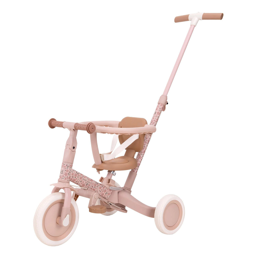 4 en 1 tricycle rose 4-in-1-driewieler-pink