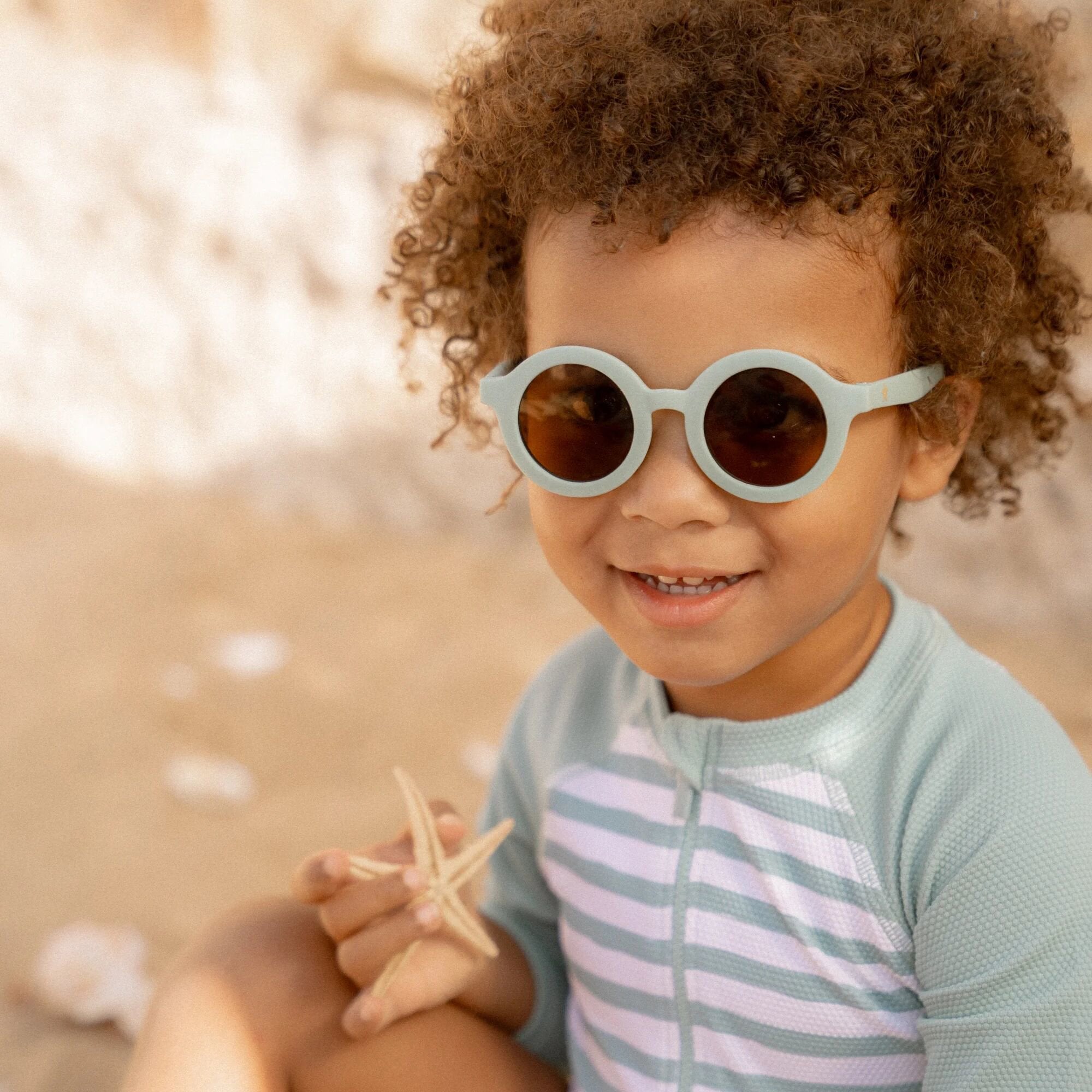 Lunettes de soleil pour enfants Rondes Vert Mer  Lunettes de soleil pour enfants Rondes Vert Mer