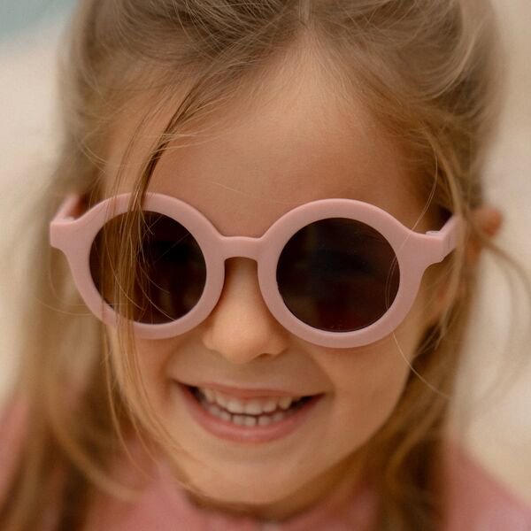 Lunettes de soleil pour enfants rondes rose clair  Lunettes de soleil pour enfants rondes rose clair