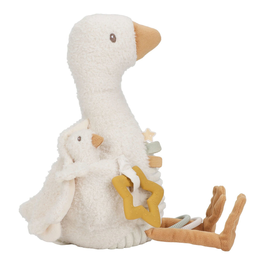 Peluche d'activité Oie - Blanc - Petite Oie  activiteitenknuffel-little-goose