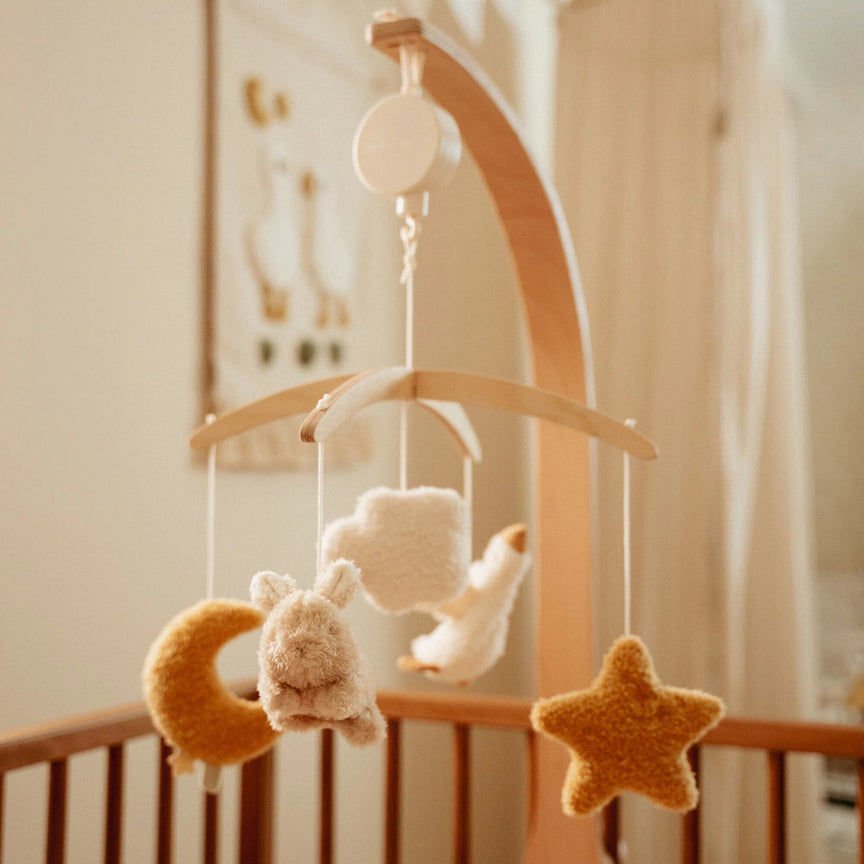 Mobile musical en bois - Beige - Newborn Naturals  houten-muziekmobiel-beige-newborn-naturals