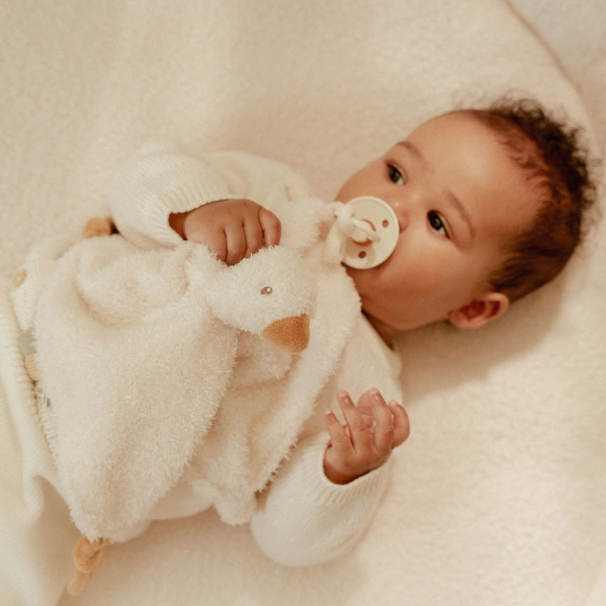 Kuscheltuch - Weiß - Kleine Gans  knuffeldoekje-little-goose