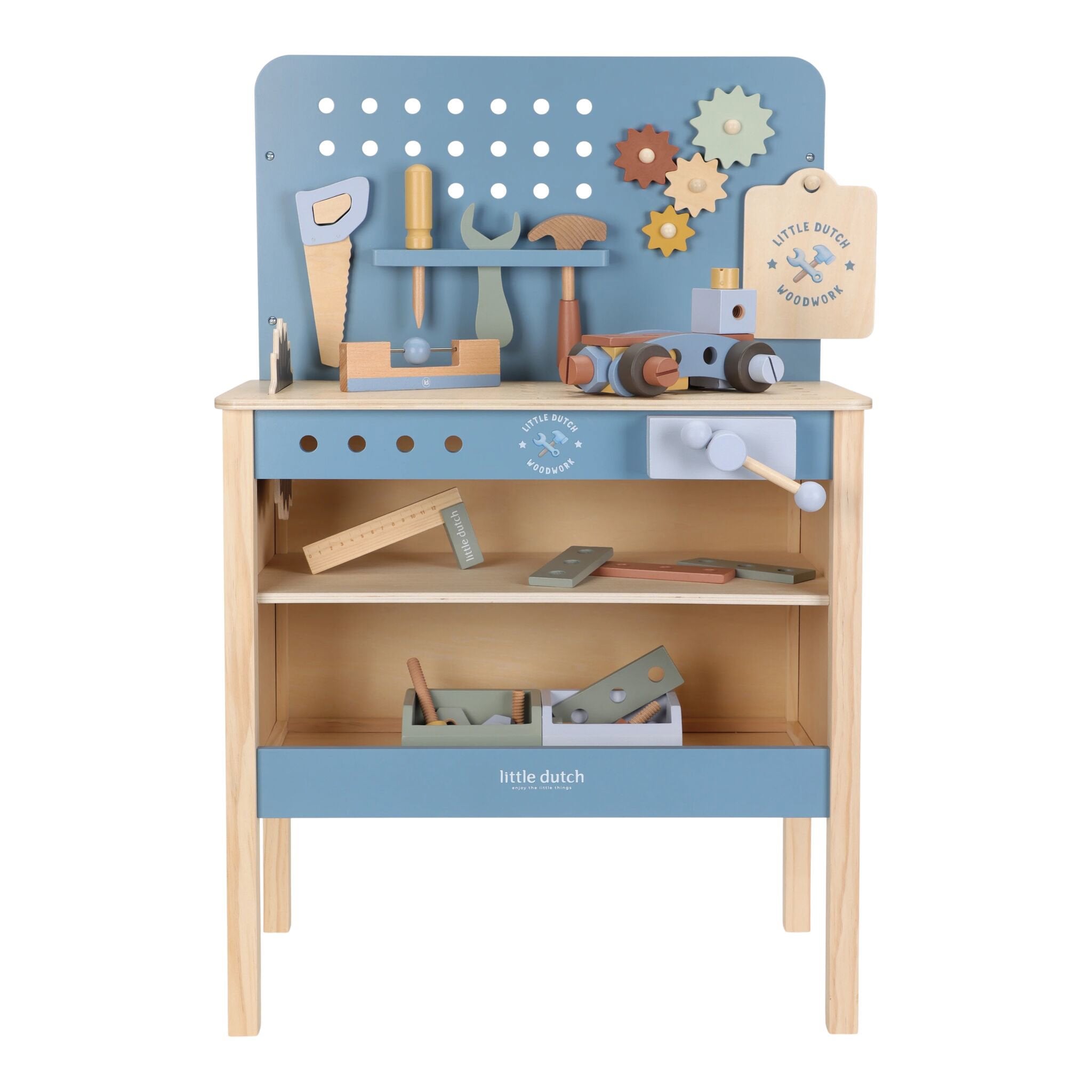 Wooden workbench - Blue - Essentials  Wooden workbench - Blue - Essentials