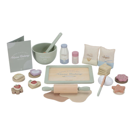 Wooden baking set – Multicolored – Essentials  houten-bakset-met-receptenkaart-en-ingredienten