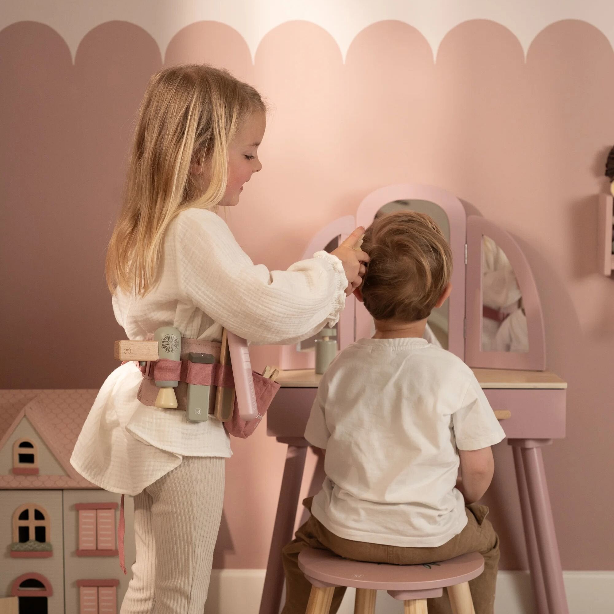 Houten kappersset – Roze – Essentials Houten kappersset – Roze – Essentials