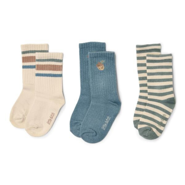 Lot de 3 paires de chaussettes - Multicolore - Forest Friends - Rayure  3-pack-sokken-meerkleurig-forest-friends-stripe