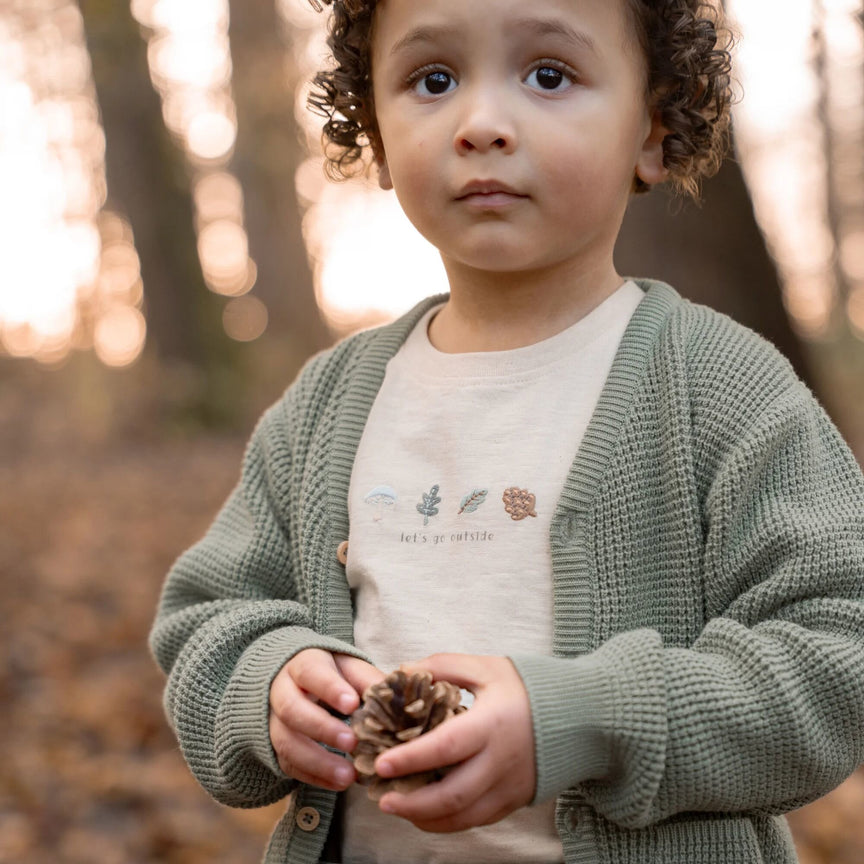 Chemise à manches longues - Sable - Forest Friends - Broderie Forest  shirt-lange-mouw-zand-forest-friends-forest-borduursel