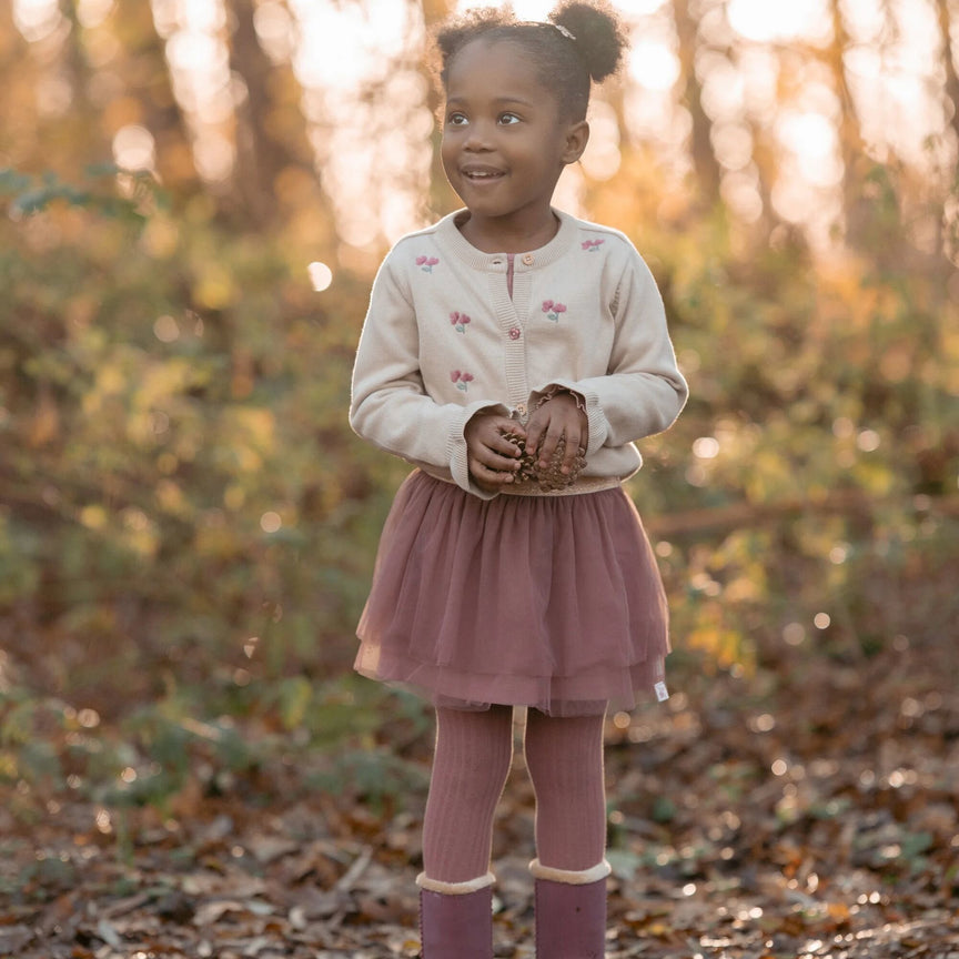 Gilet tricoté - Sable - Fairy Garden  gebreid-vest-zand-fairy-garden