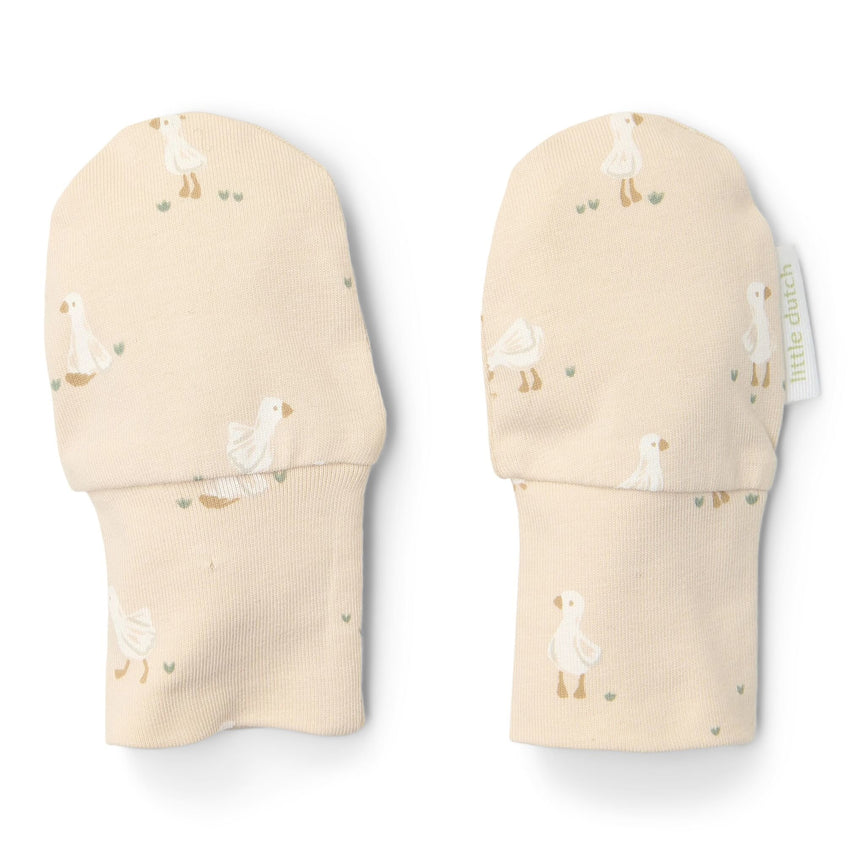 Crab mittens - Beige - Size one size - Newborn Naturals - Little Goose  krabwantjes-beige-maat-one-size-newborn-naturals-little-goose
