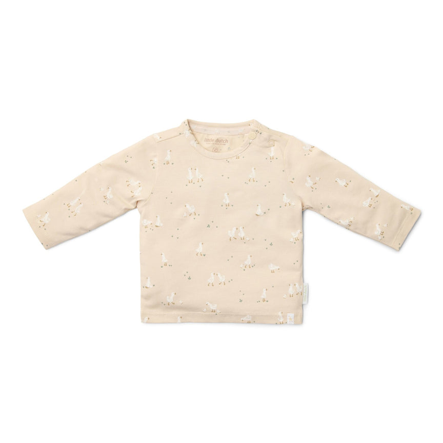 Shirt long sleeve - Beige - Newborn Naturals - Little Goose  shirt-lange-mouw-beige-newborn-naturals-little-goose