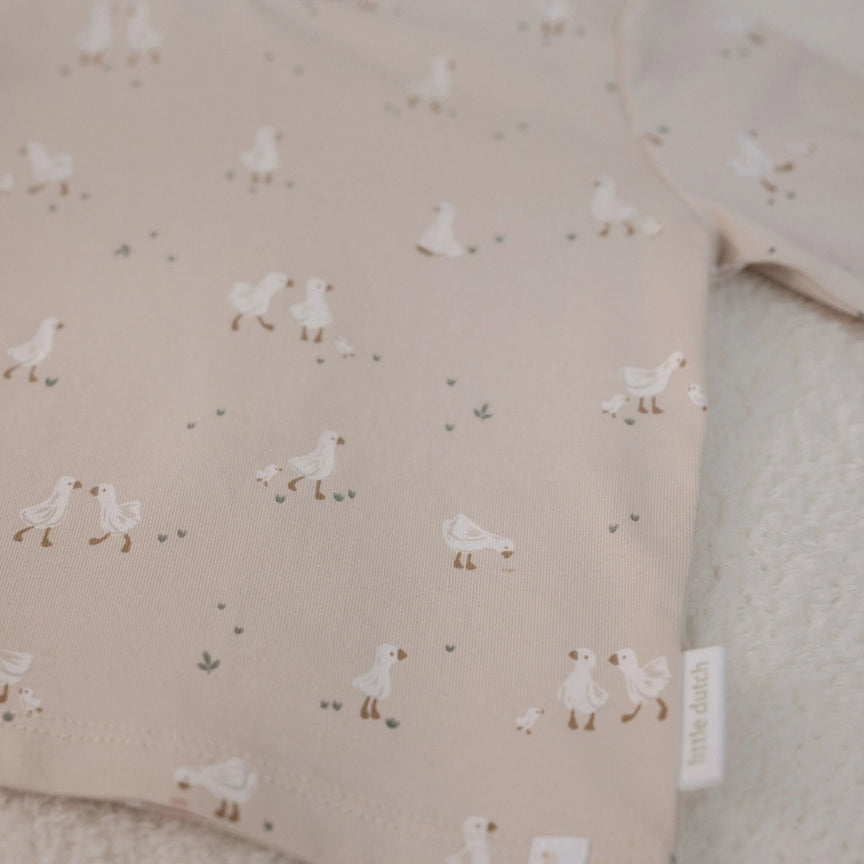 Shirt long sleeve - Beige - Newborn Naturals - Little Goose  shirt-lange-mouw-beige-newborn-naturals-little-goose