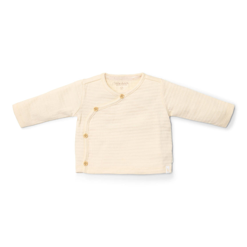 Shirt wrap long sleeve - Beige - Newborn Naturals  shirt-overslag-lange-mouw-beige-newborn-naturals