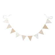 Garland with flags - White - Newborn Naturals - Baby Bunny