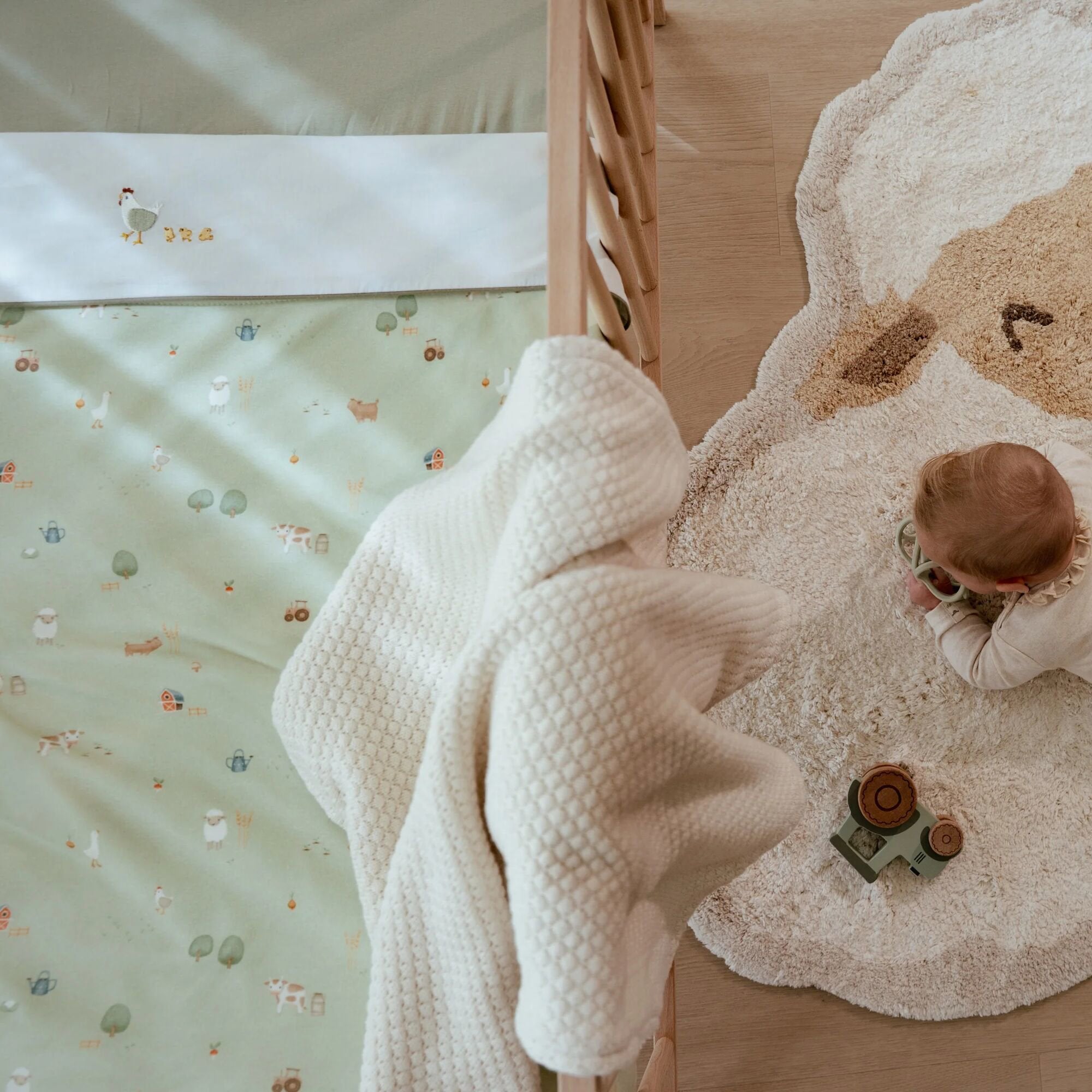 ledikantlaken-wit-little-farm-little-goose ledikantlaken-wit-little-farm-little-goose