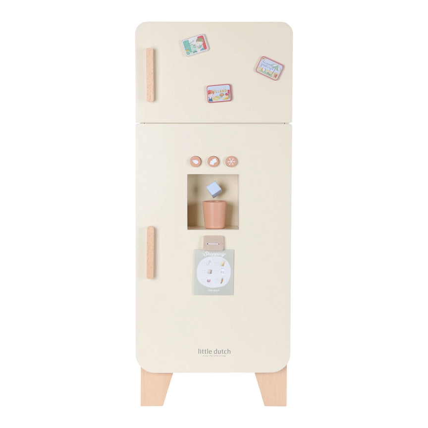 Wooden refrigerator – Essentials – Limited edition  houten-koelkast-met-ijsblokjesmaker-en-ingredienten