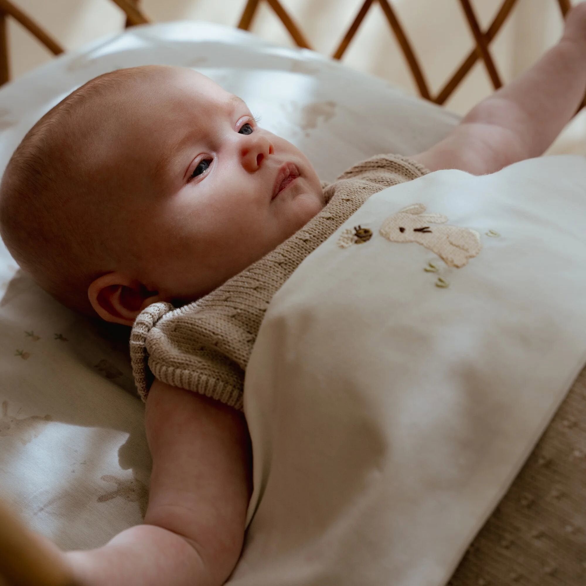 Drap de lit - Blanc - Newborn Naturals - Bébé Bunny  Drap de lit - Blanc - Newborn Naturals - Bébé Bunny