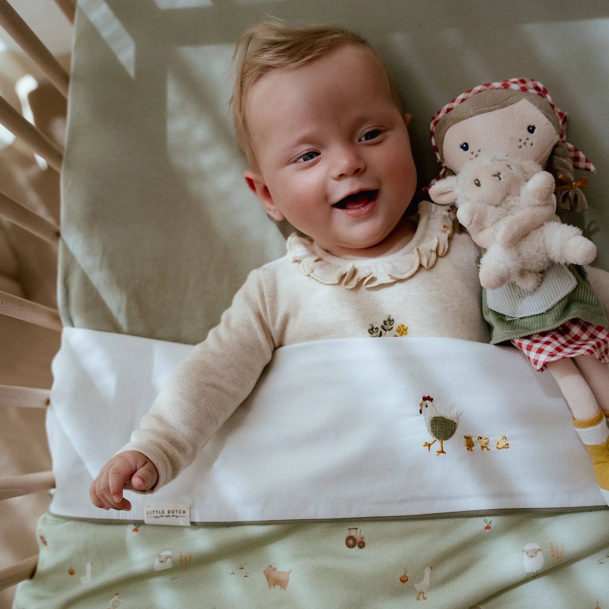 Drap-housse - Blanc - Little Farm  Drap-housse - Blanc - Little Farm