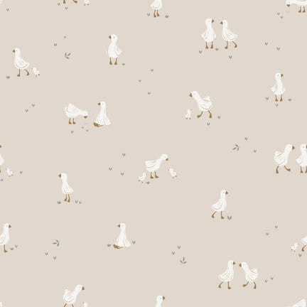 Papier peint intissé – Blanc – Little Goose  vliesbehang-wit-little-goose