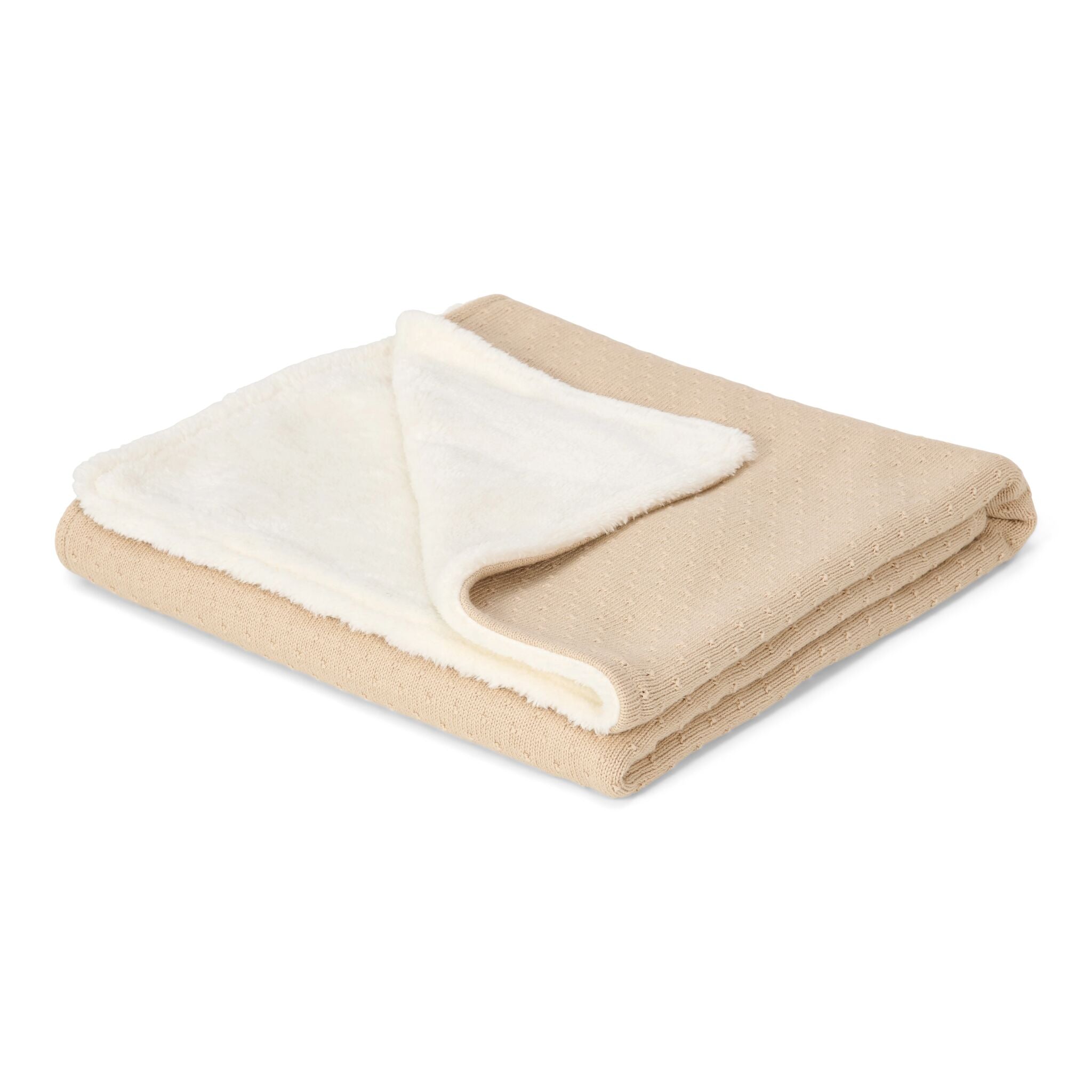 Gestrickte Wiege-Decke mit Fleece kaufen?