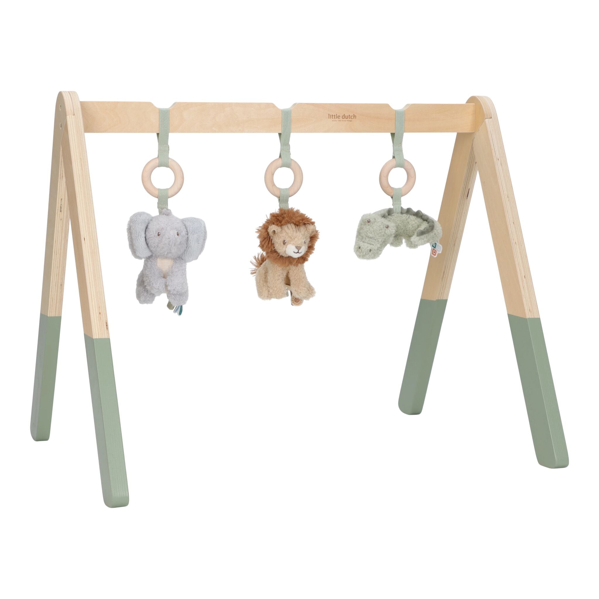 Babygym Safari: Wooden Arch with Soft Cuddly Toys for Baby's