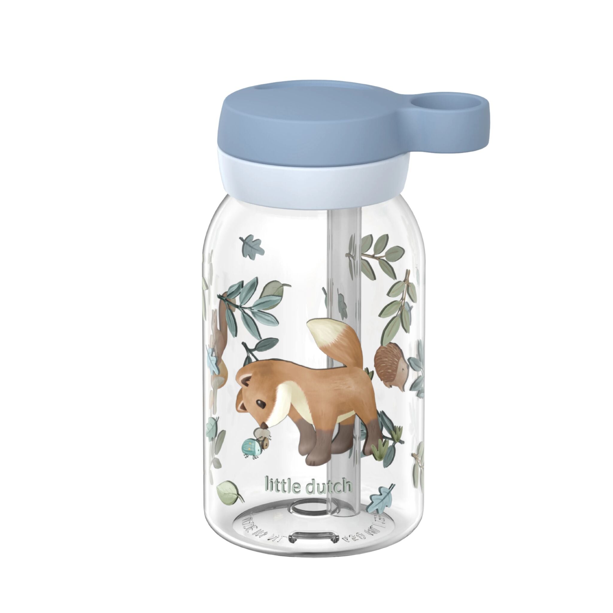 Trinkflasche mit Strohhalm Forest Friends – Robust & ideal für Jungen