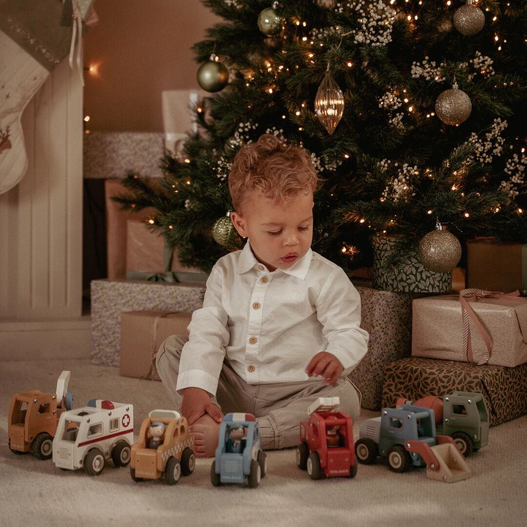 Houten politiewagen – Blauw – Essentials Houten politiewagen – Blauw – Essentials