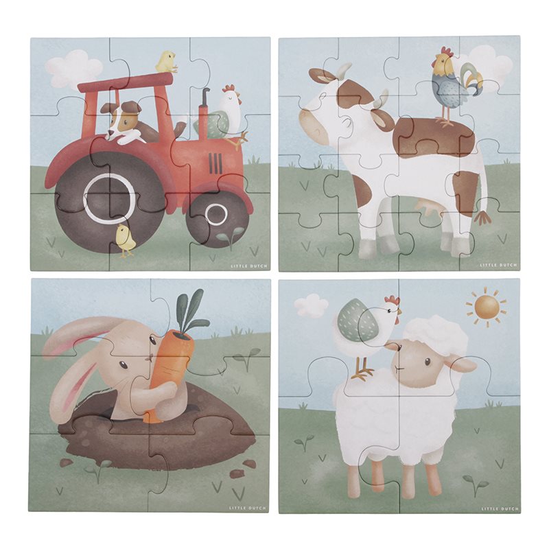 4 en 1 puzzle Little Farm