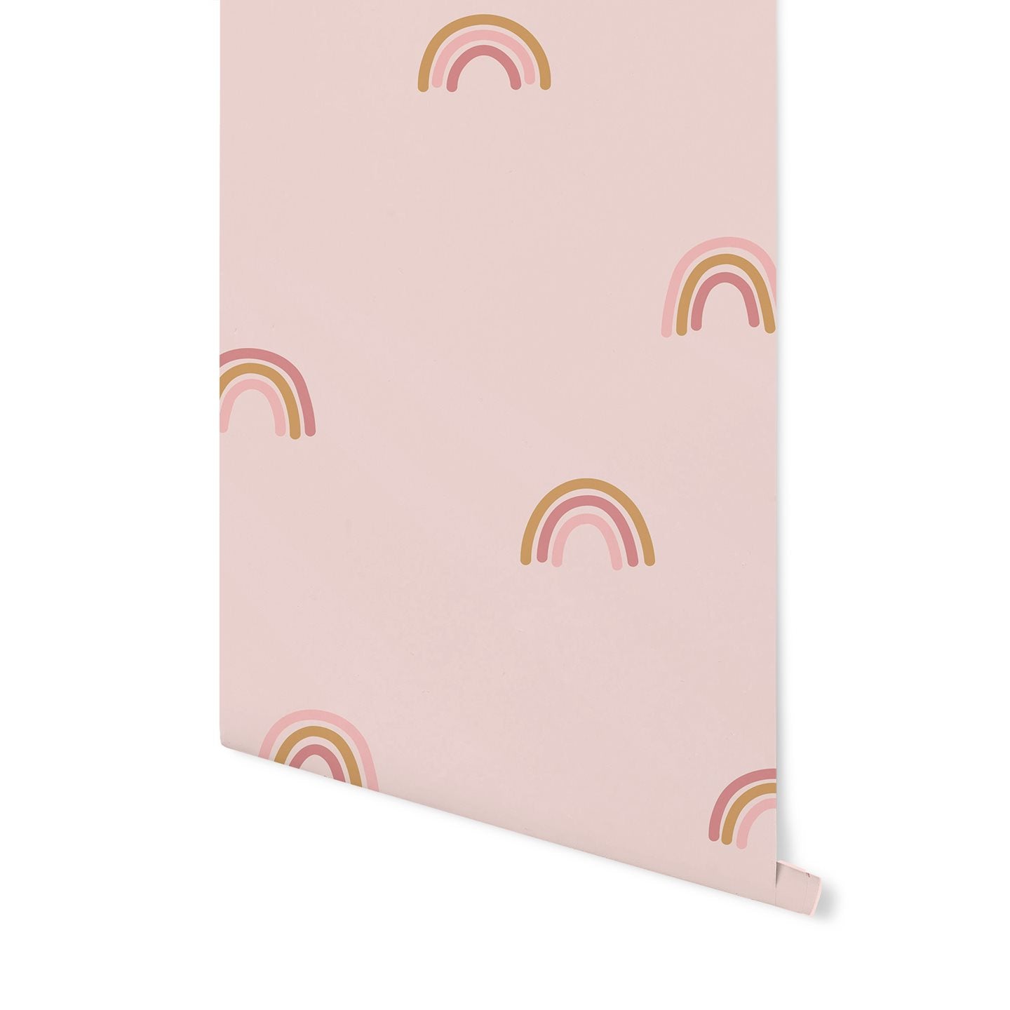 Woven wallpaper Little Rainbows Pink