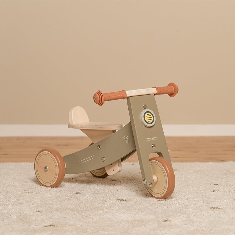 Wooden tricycle Olive