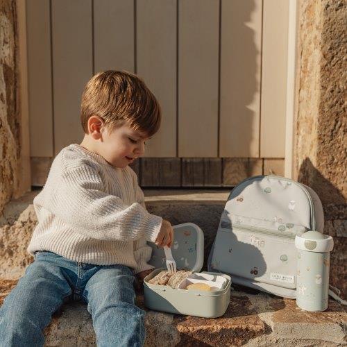 Ensemble de déjeuner - tasse d'école et boîte à lunch - vert - Little Farm