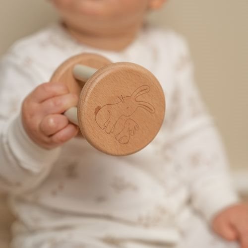 Rammelaar roller - Beige - Baby Bunny