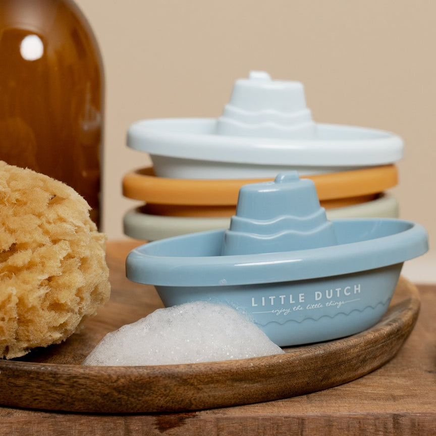 Stackable Bath Boats Blue 