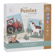 4 en 1 puzzle Little Farm