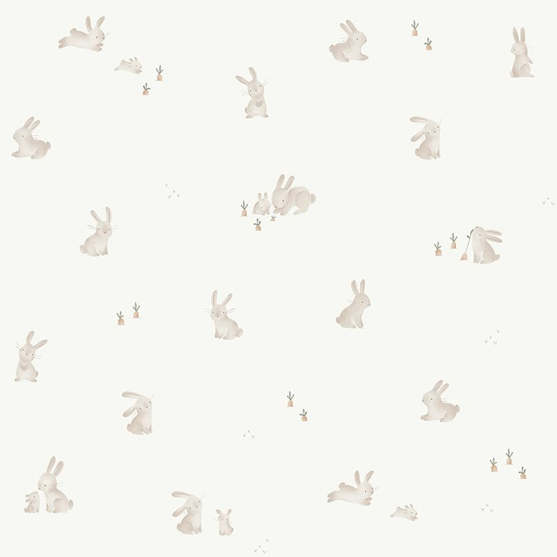 Woven wallpaper Baby Bunny