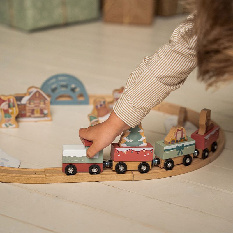 Wooden train track Christmas