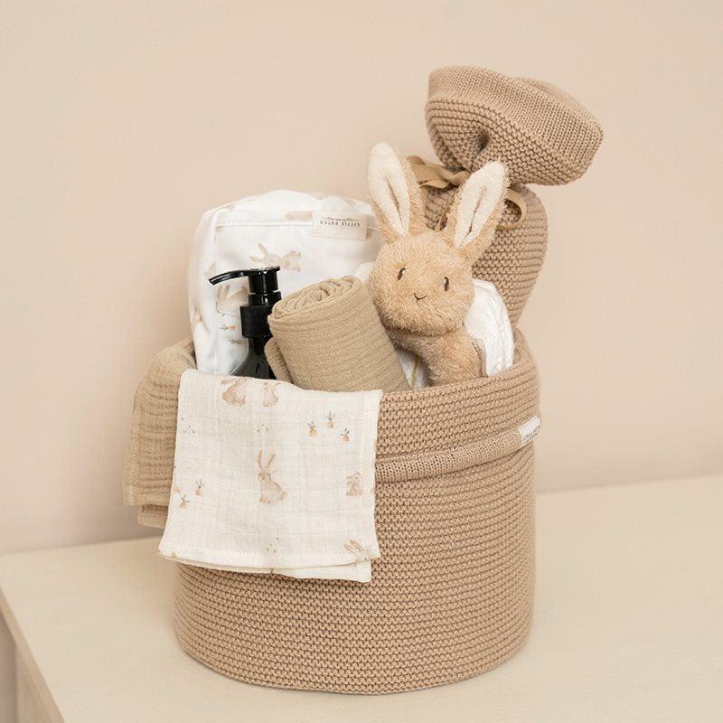 Swaddle Canvas Set hydrophil 70 x 70 Baby Hase / Beige