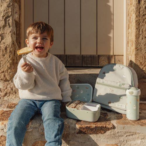 Lunchset - Schoolbeker en lunchbox - Groen - Little Farm