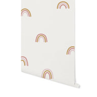 Woven wallpaper Little Rainbows White