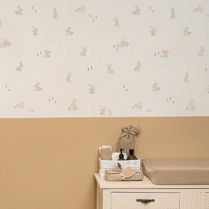 Woven wallpaper Baby Bunny