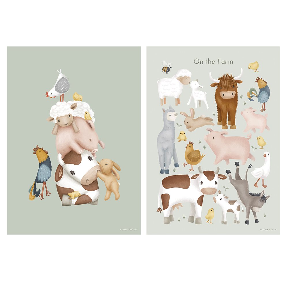 Poster - Multicolor - Size A3 - Little Farm