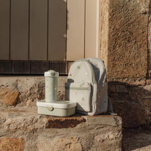 Lunch set - School cup and lunch box - Green - Little Farm