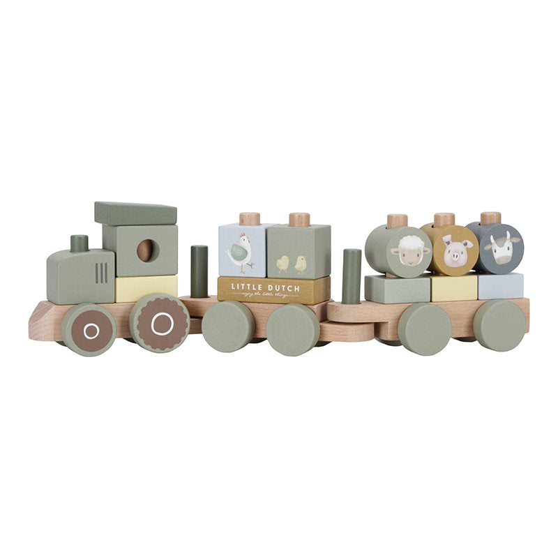 Block train tractor Little Farm buy? - Little Dutch | Little Dutch B2C