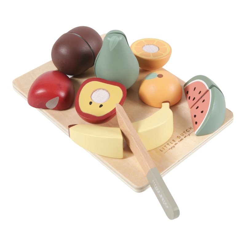 Houten snijset fruit