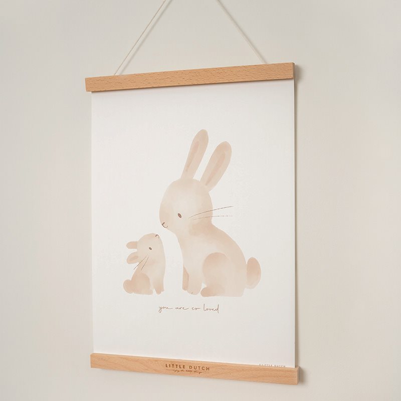 Affiche bébé lapin - A3