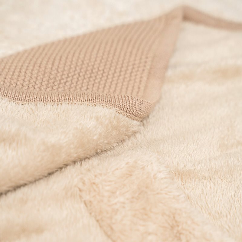 Gebreide omslagdoek Beige